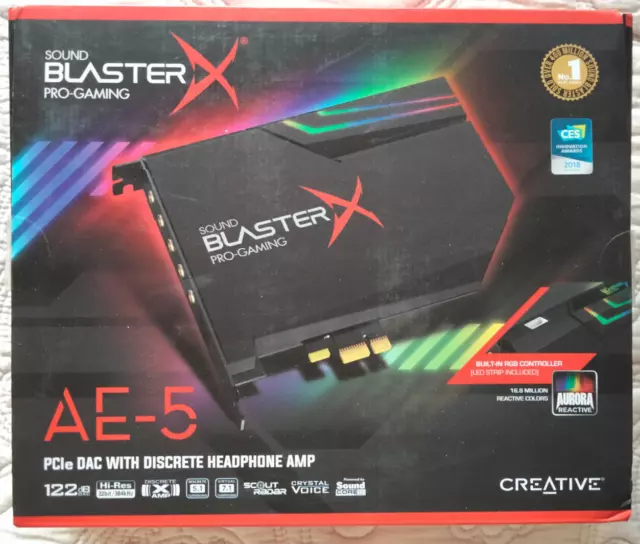 Creative Sound BlasterX AE-5 - Carte son PCIe - Rampe leds Aurora