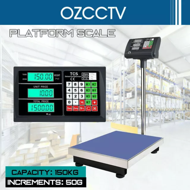 150kg Electronic Scale Weight Commercial Digital Platform Scales Postal Shop AU