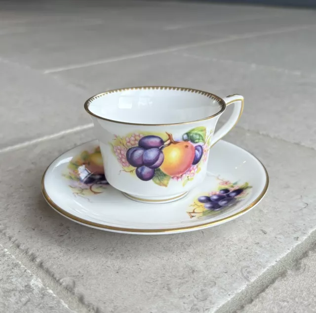 Royal Worcester ‘Worcester Fruit’ Cup & Saucer. The Connoisseur Collection