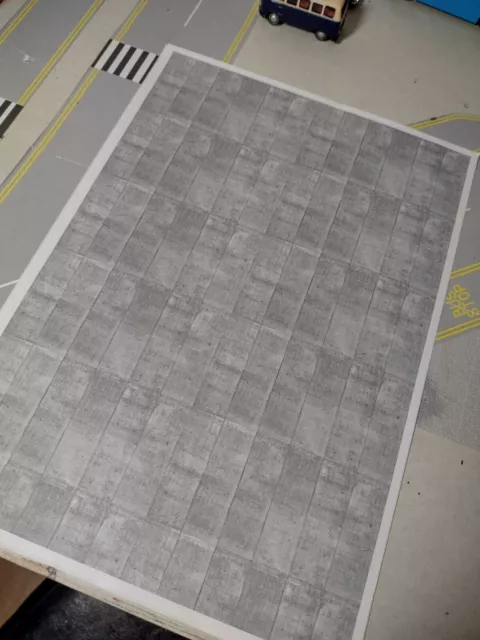 Model Railway concrete texture Sheet A4 self adhesive x2