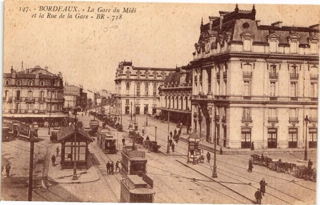 CPA BORDEAUX-La Gare du Midi et la Rue de la Gare (177115)