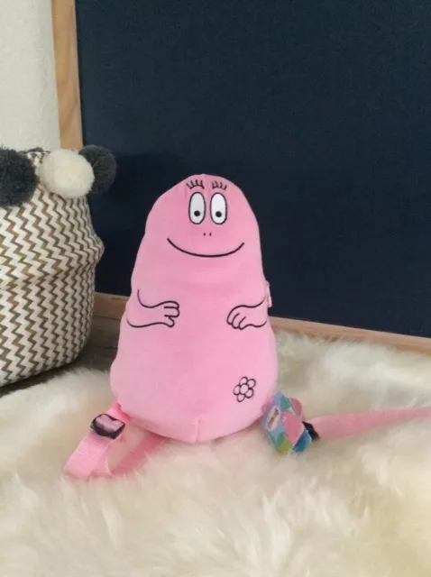 ☺ Peluche Doudou Sac À Dos Barbapapa Dujardin Hauteur 24 Cm