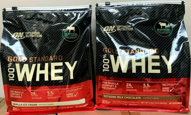 Optimum Nutrition Gold Standard 100% Whey Protein, 80 Servings (Pack of ONE)