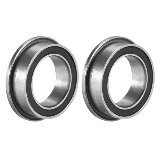 MF128-2RS Flange Ball Bearing 8x12x3.5mm Sealed Chrome Steel Bearings 2pcs