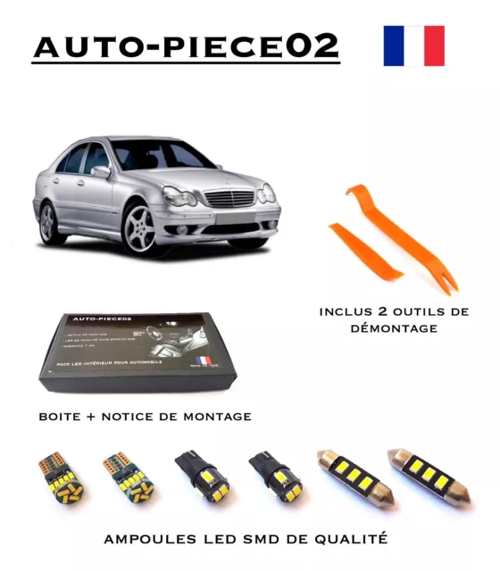 Pack FULL LED intérieur pour Mercedes Classe C W203 ( 2000 - 2007 )