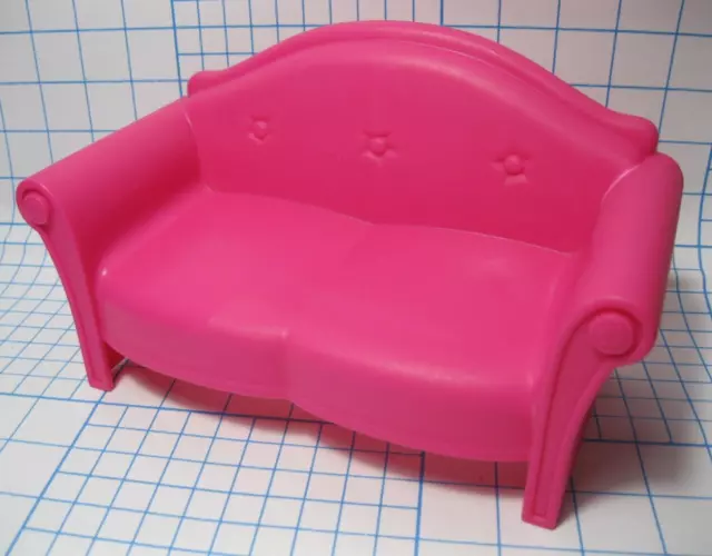 3/2 STORY GLAM BARBIE Doll vacation BEACH HOUSE 2009 fold n go PINK SOFA COUCH
