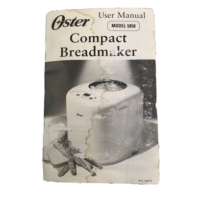 oster bread machine manual 5858