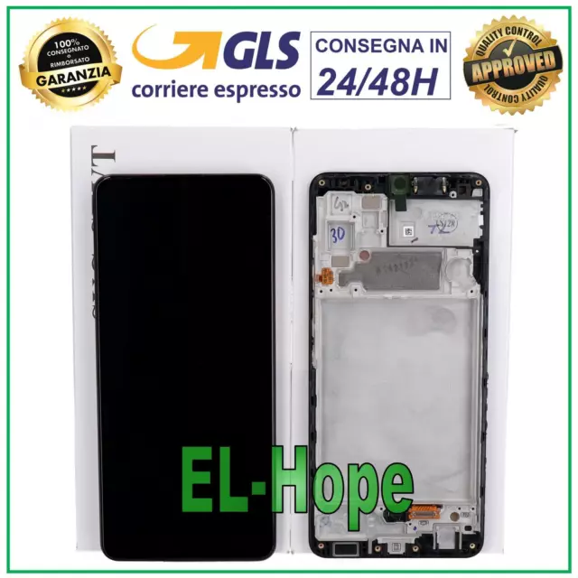 Display Lcd Frame Originale Samsung Galaxy A32 4G Sm-A325 F/Fn Touch Screen Nero