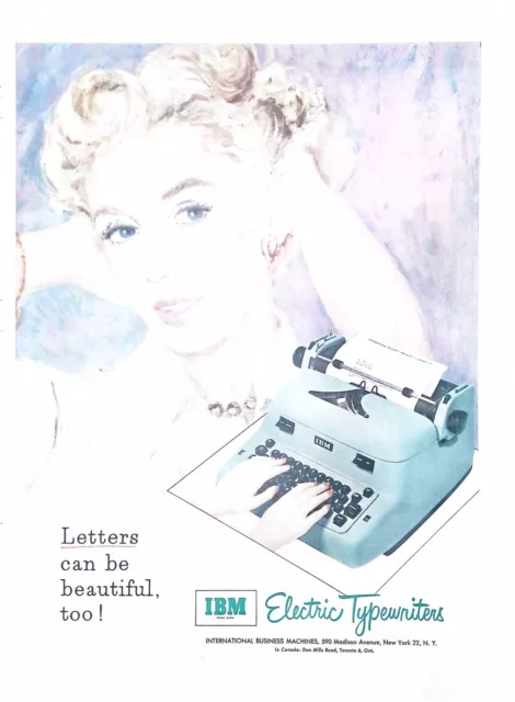 Vintage Magazine Ad Ephemera - IBM Electric Typewriters
