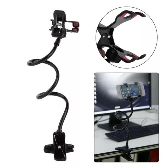 360°Flexible Clip Mobile Cell Phone Holder Lazy Bed Desk Car Bracket Mount Stand