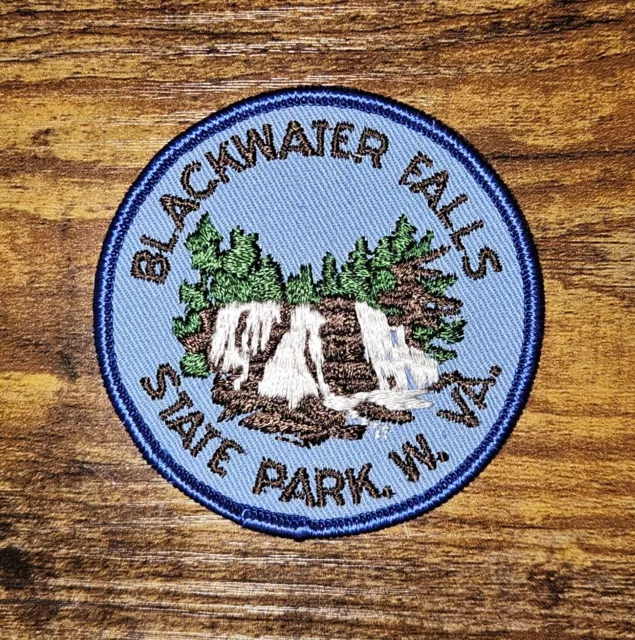 West Virginia WVA State Park Blackwater Falls Vintage Travel Souvenir Patch