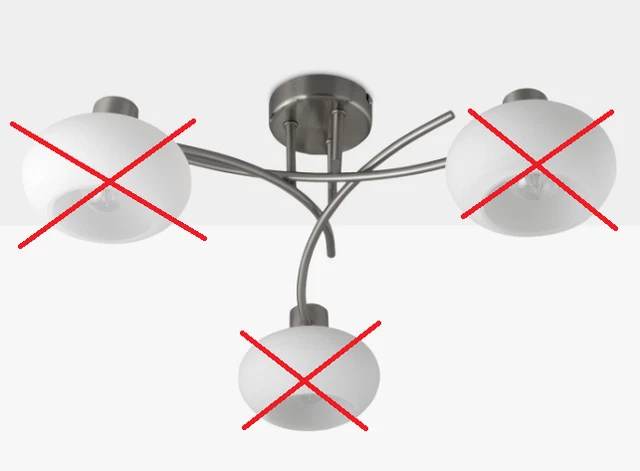 JOHN LEWIS ELIO Ceiling Light 3 Arm no shades 14.99 PicClick UK