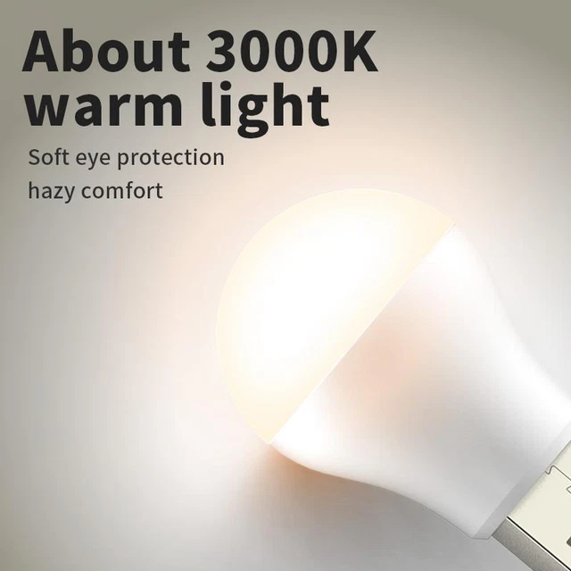 USB PLUG LAMP 5V USB Small Book Lamp Round Desk Lamps for Power Outage Emergency £3.23 PicClick UK