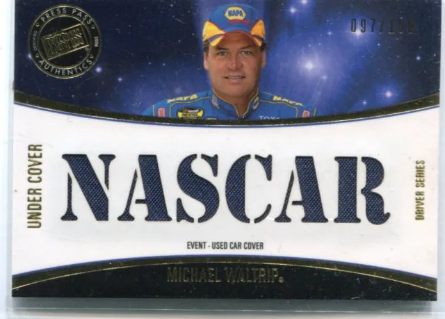 2008 Press Pass Eclipse - MICHAEL WALTRIP - Event Used Car Cover - NASCAR #d/150