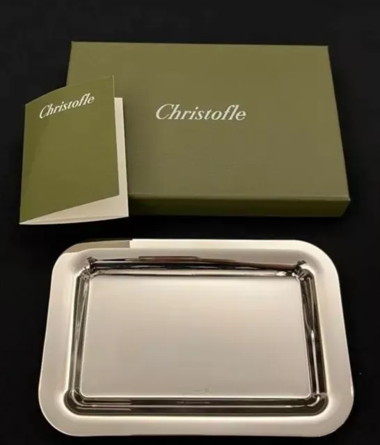 Christofle 2007 JAL Diamond Member Tray Square Silver Plate Boxed