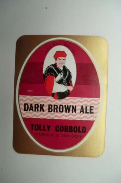 Mint Tolly Cobbold Ipswich London Dark Brown Ale Brewery Beer Bottle Label