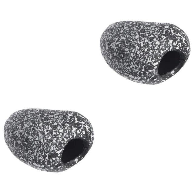 2 Pieces Stone Holes Decorations Fish Tank Cave Aquarium Décor Hideaway