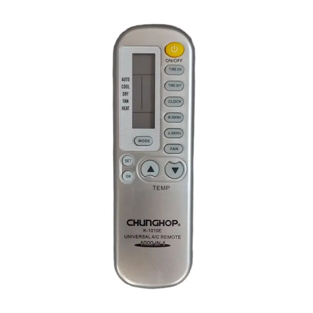 Air Conditioner AC Remote Control Silver - For HUAKE HUAMEI HUANGHE HUAWEI