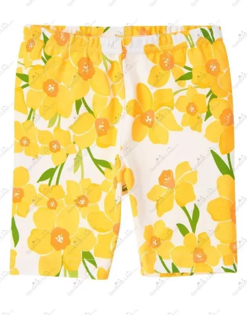 Gymboree Daffodil Garden Yellow Floral  Pull On Bike Shorts Size 6