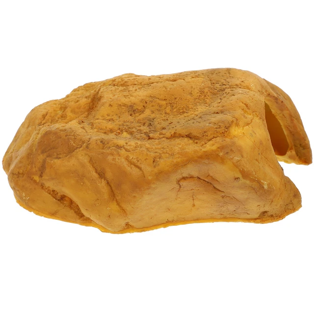 Grotta Per Rettili Con Vasca Umidit&agrave; - Rifugio In Resina Per Gechi E Lucertole