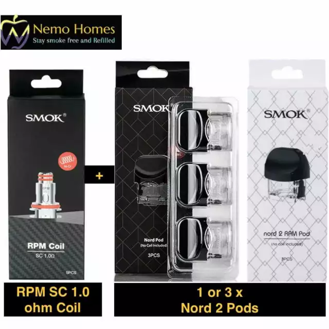 Smok NORD 2 Replacement Pod + 2 Opt Coils (RPM SC 1.0 coils) | Smok Nord Two XL