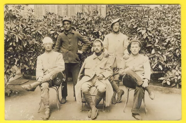 cpa photo card WAR 1914 hospital wounded soldiers 92, 131st Regiment