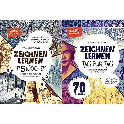 Zeichnen Lernen In 5 Min. & 5 Schritten – Buch Mit über 900 Motiven | Für Erwachsene, Jugendliche & Kinder