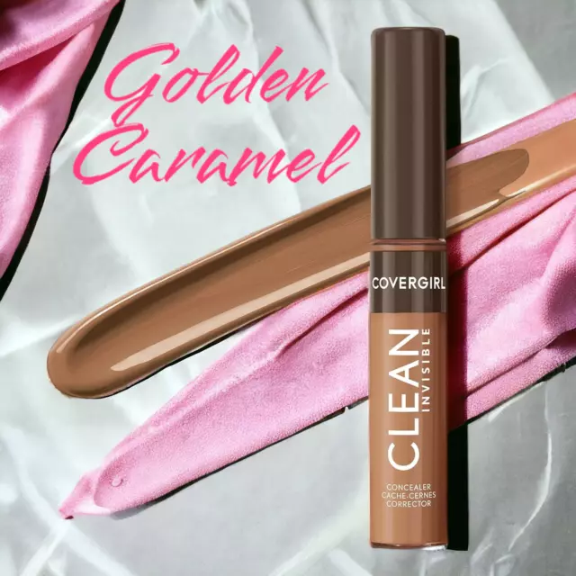 Covergirl Clean Invisible Concealer 0.23oz 180 GOLDEN CARAMEL Lightweight Makeup