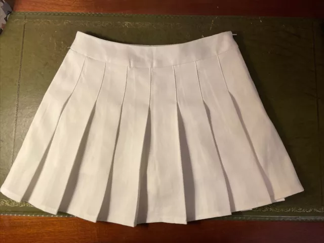 Mini Plaid Skort White