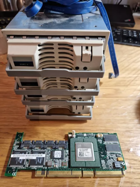 Kit de gabinete Adaptec Serial ATA RAID 2410SA con tarjeta 2410SA ¡HOTSWAP!¡!