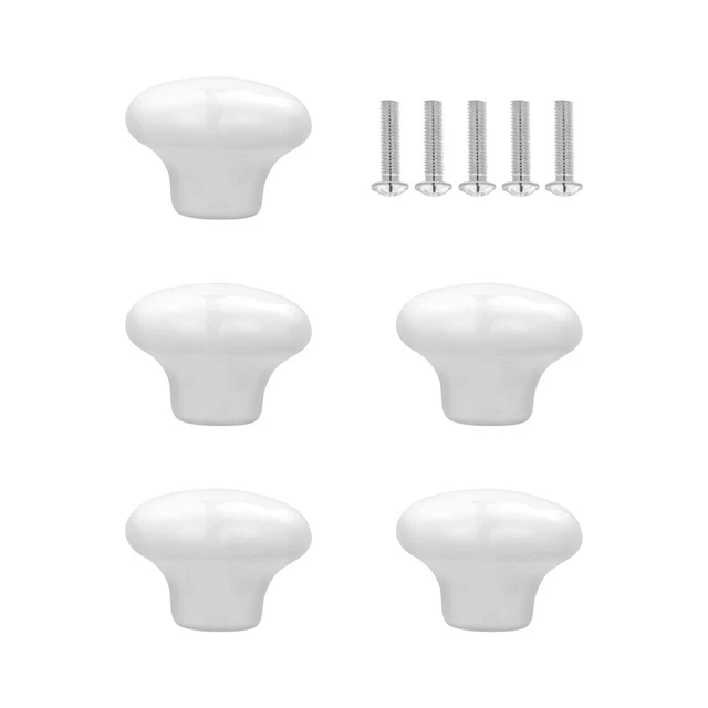 5 pièces boutons de placard en céramique bouton de porte rond
