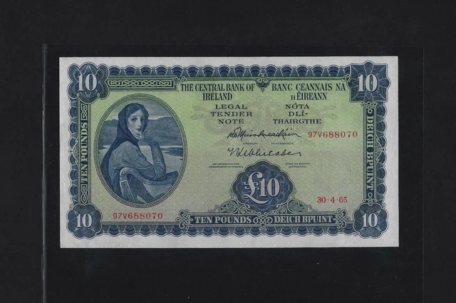 Ireland Republic Eire 10 POUNDS 1965 P-66 EF-AUNC  UK GREAT BRITAIN ENGLAND