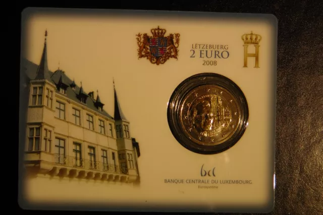 Luxemburg 2 Euro Gedenkmünze 2008 Château Off. CoinCard commemorative coin BU