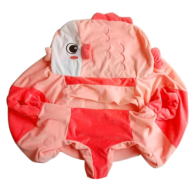 Sofá de bebé funda de asiento de felpa para aprender a sentarse silla de alimentación (pescado)