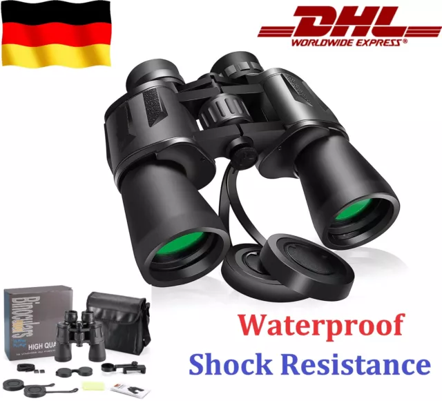 10 x 50 Hochleistungs-Fernglas Professionelles mit Nachtsicht wasserdichtes NEU