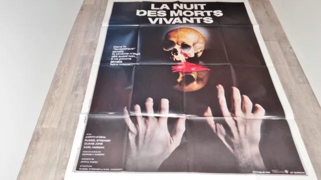 LA NUIT DES MORTS VIVANTS  ! affiche cinema horreur zombie  george a. romero