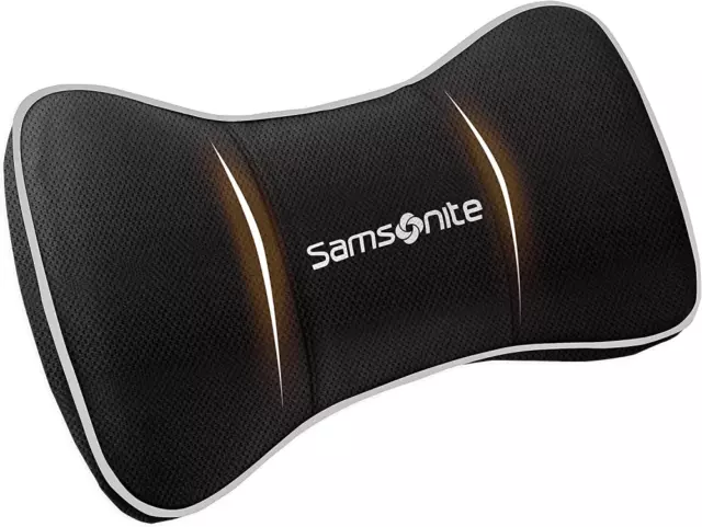 SAMSONITE Neck Pillow for Car and SUV, Helps Elevates Personal Coal Black