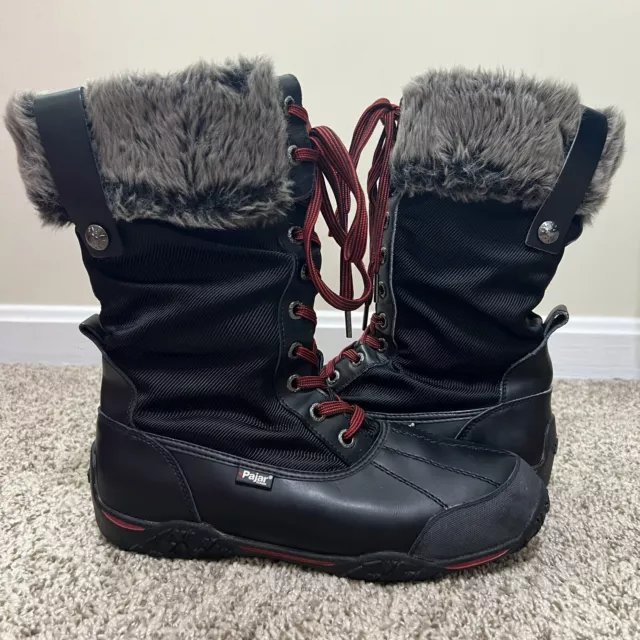 Pajar Garland Snow Winter Boots Waterproof Faux Fur Trim Women’s Size 10