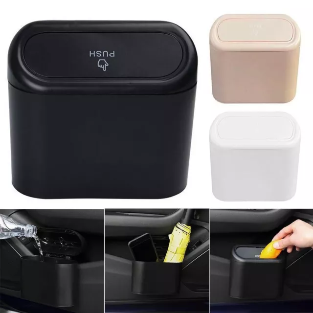 Seat Back Storage Box Trash Bin Car Garbage Can Rubbish Case Trash Can