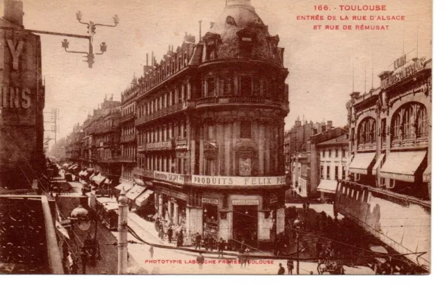 Carte postale ancienne : Toulouse (31 000), entée de la rie d'Alsace