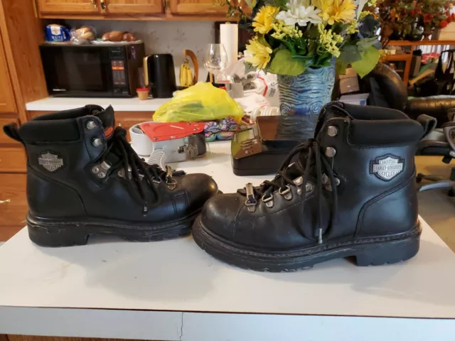 Bikers Authentic Harley Davidson Ankle Bar And Shield Laceup Ladies Size 7 Boots