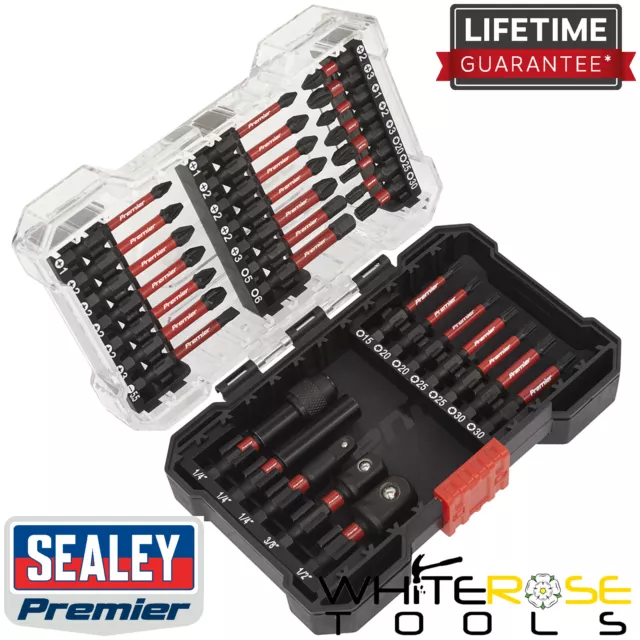 Sealey Power Tool Bit Set Premier 34pc Impact Grade Drill Screwdriver Case