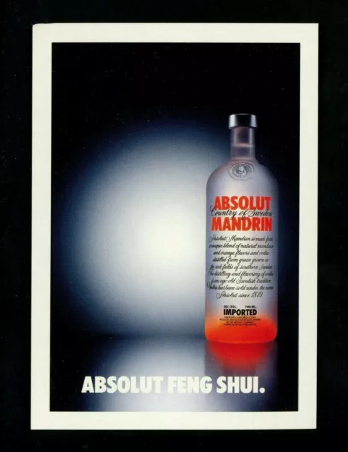 Absolut Vodka Advertising postcard Absolut Feng Shui Promocard drink recipe #245