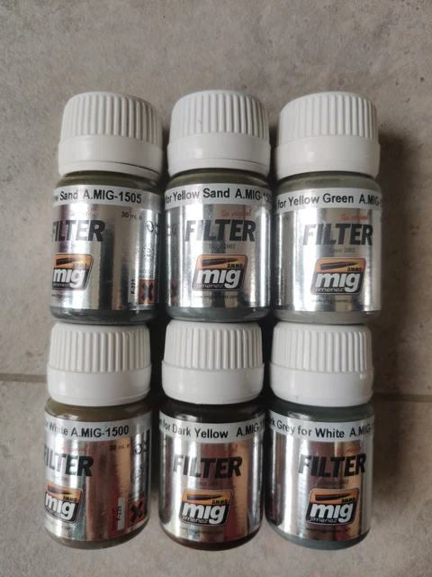 Filtre émaillé AMMO By MIG Jimenez 1501 - Gris Pour Blanc 35 Ml - Neuf - Effets Vieillissement