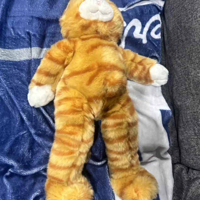 Build A Bear Workshop Tabby Cat Floppy Orange BAB Cat Lover Plush With Sound