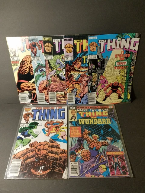 The Thing Comic Book Lot Of 7 - Fantastic Four Marvel Comics