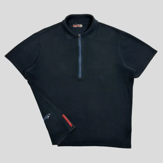 Prada Sport 00’s Stash Pocket Nylon 1/2 Zip Polo - L/XL