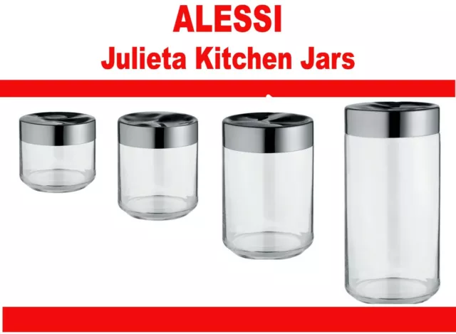 ALESSI Julieta Kitchen Jars LC07, LC08, LC09, LC10 FREE UK DELIVERY