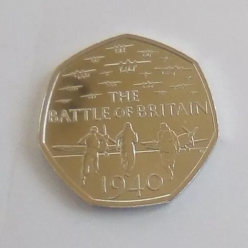 2019 Battle Of Britain 50 Pence Coin Brilliant Uncirculated