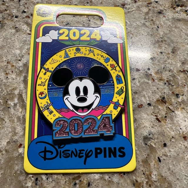 DISNEY PARKS 2024 Year Mickey Mouse Parks Icons OE Pin “2024” 1.25